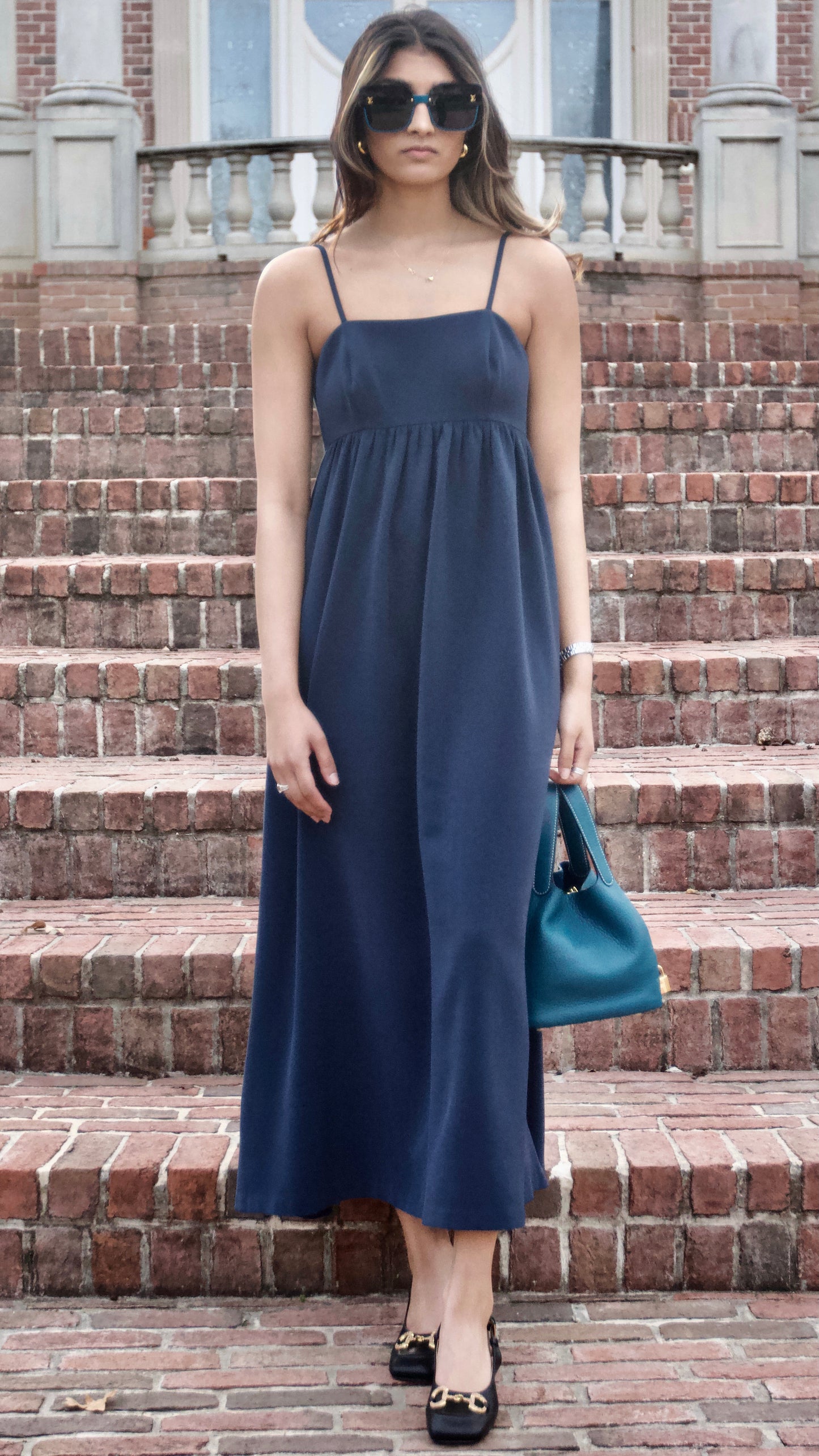 Blue Gray Maxi Dress