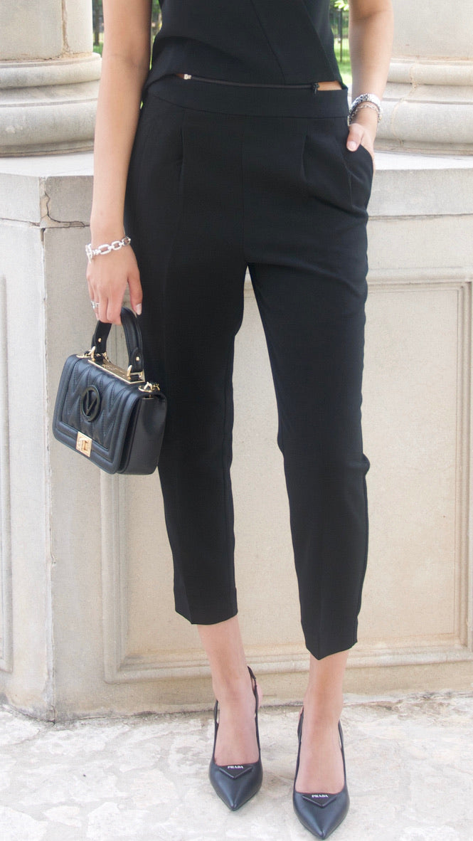 Black Tailored High Waisted Cigarette Pants Olivia Dress Black Tailored High Waisted Cigarette Pants Olivia Dress