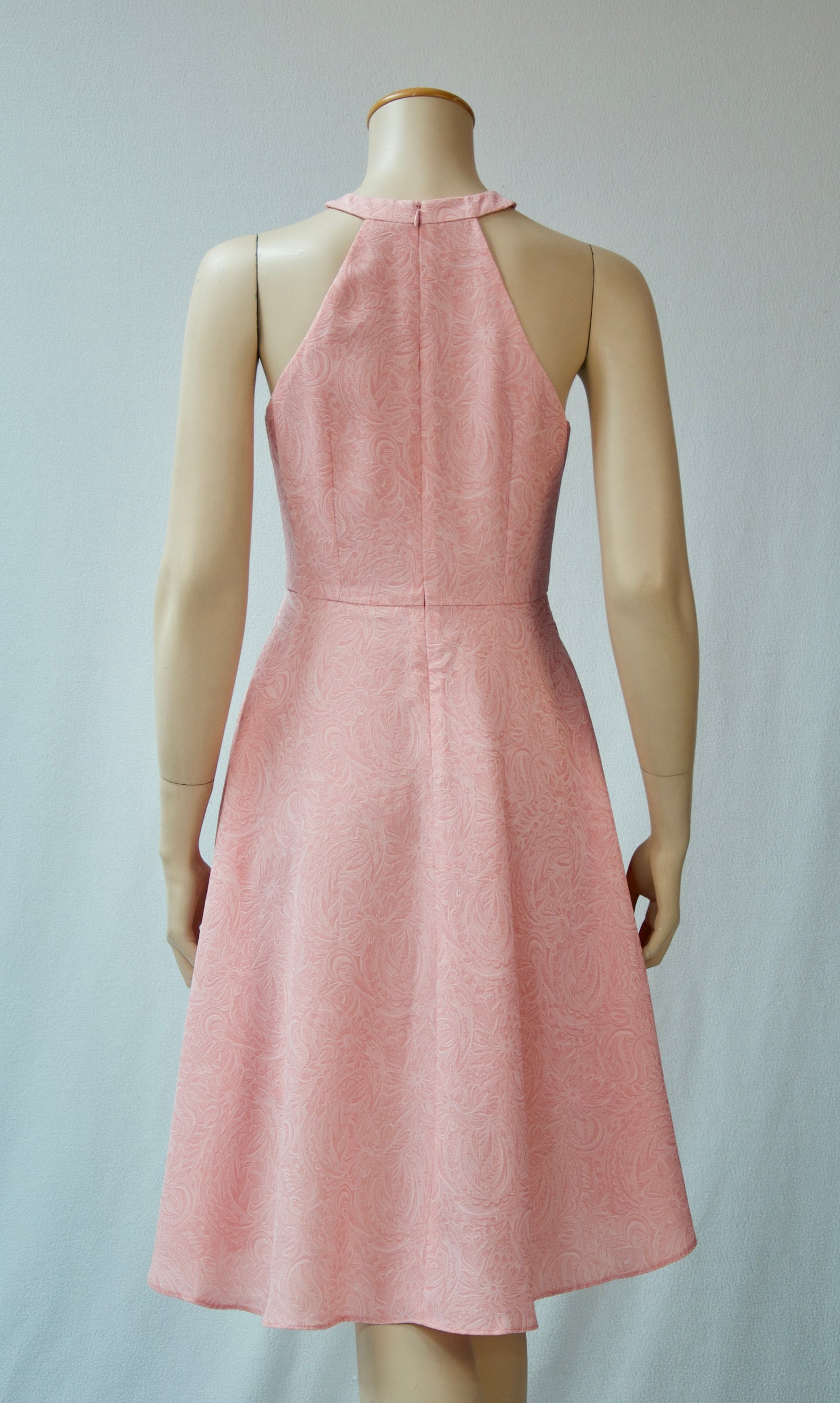 Pink Halter Asymmetrical Dress