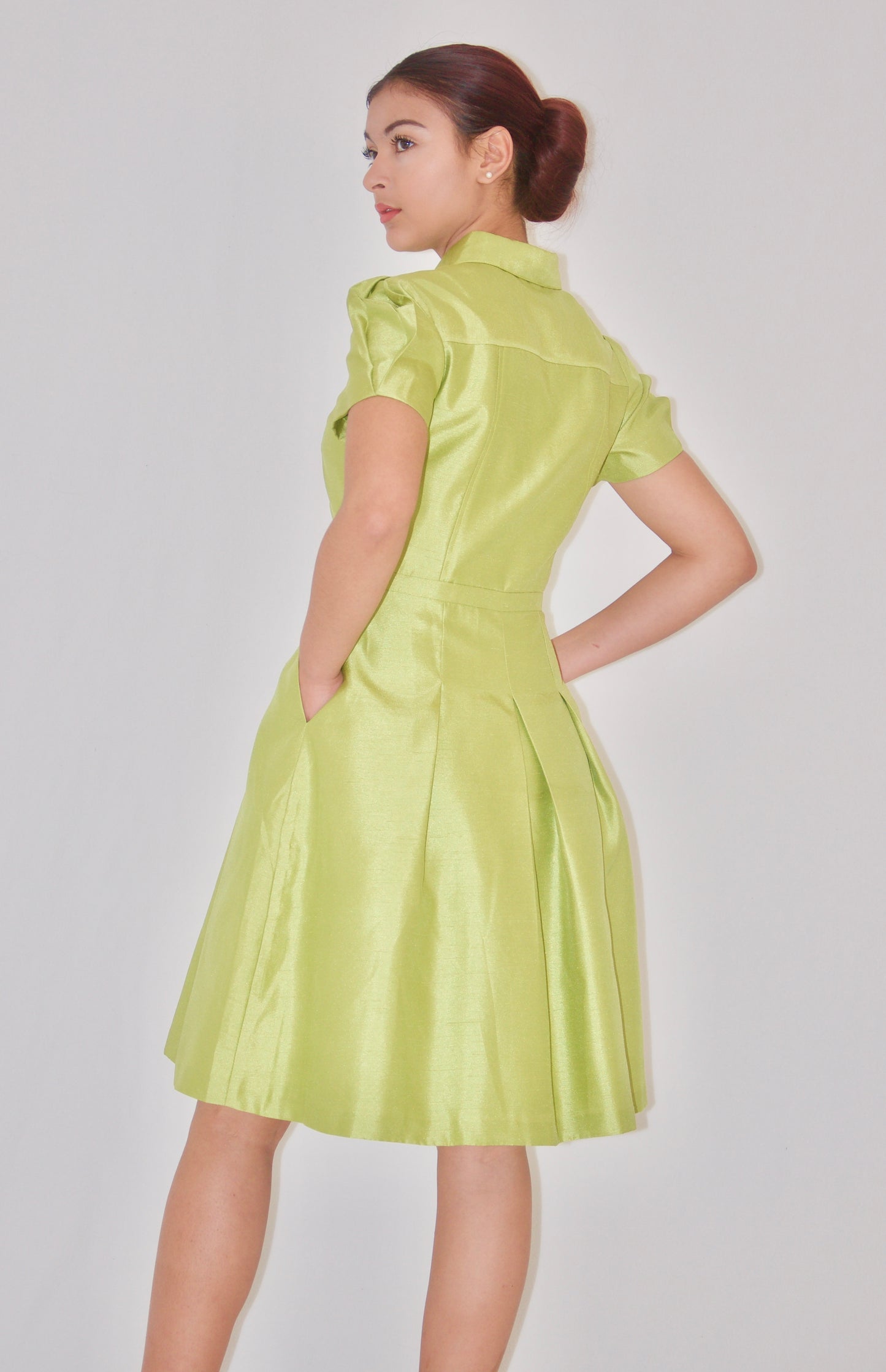 Lime Green Shirtwaist Dress