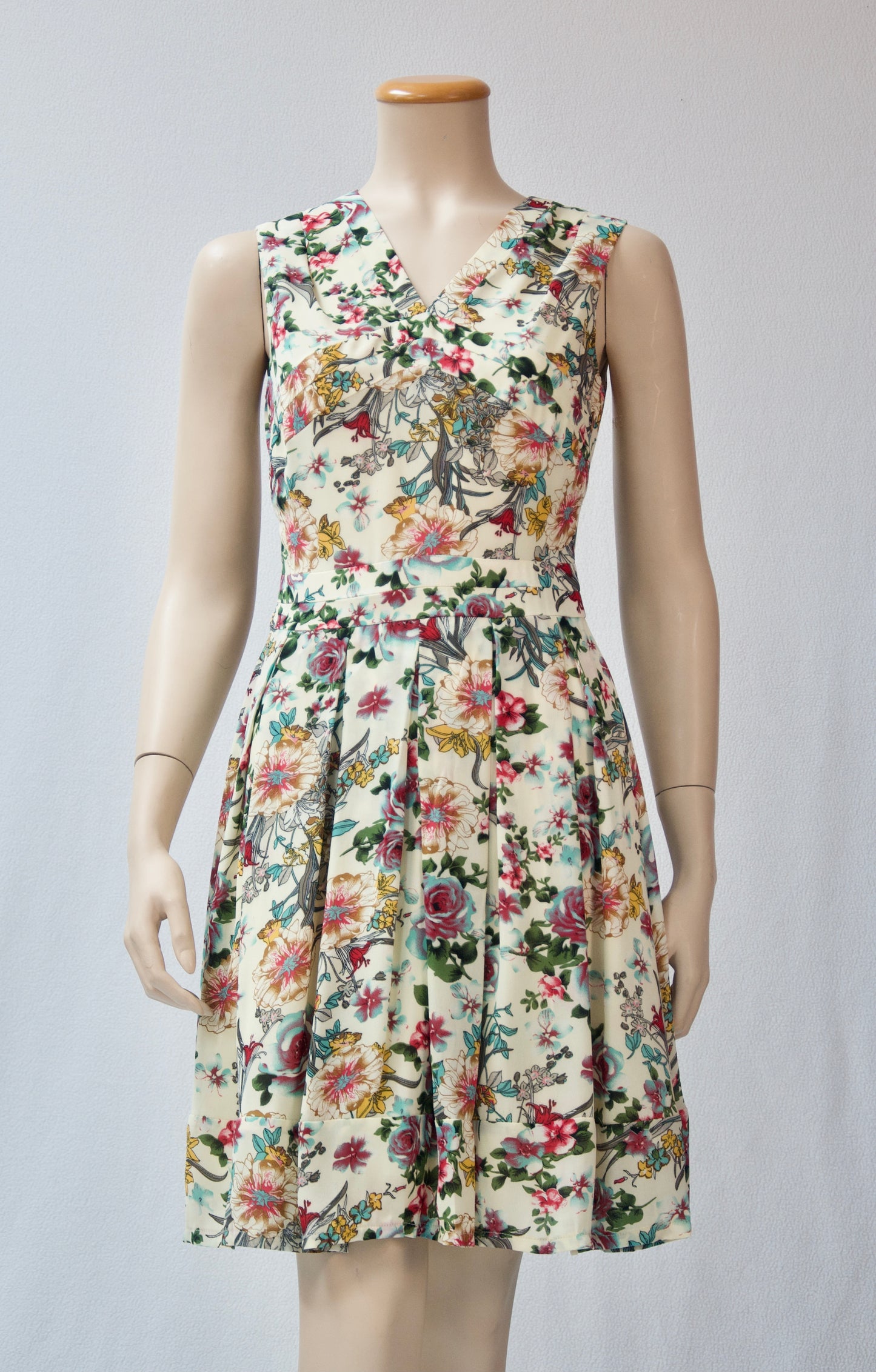 Floral Print Fit and Flare Dress
