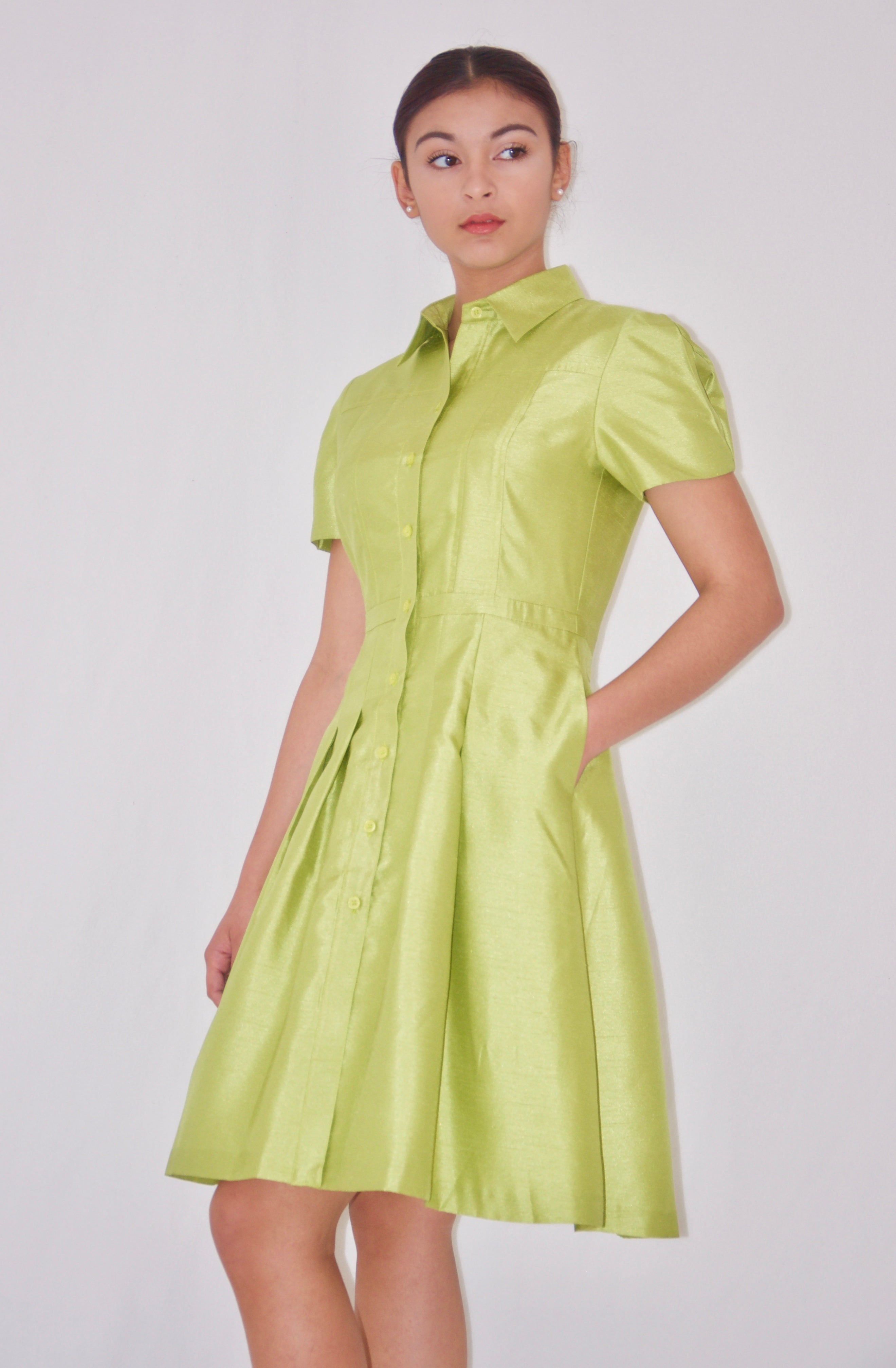 Lime Green Shirtwaist Dress Olivia Dress Lime Green Shirtwaist Dress Olivia Dress