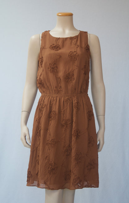 Brown Chiffon Dress