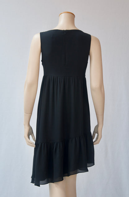 Black Asymmetrical Shift Dress