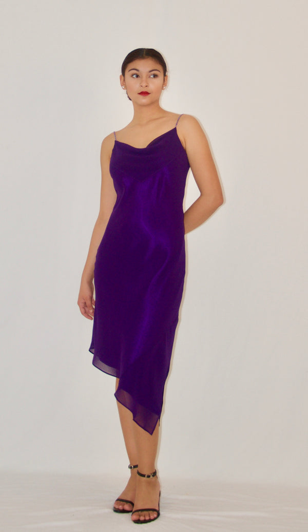Deep Purple Beaded Strap Midi Dress Olivia Dress Deep Purple Beaded Strap Midi Dress Olivia Dress
